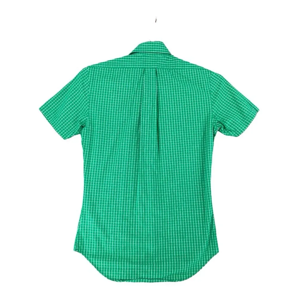 Brooks Brothers Men's Button Down‎ Short Sleeve Blue Check Shirt XS